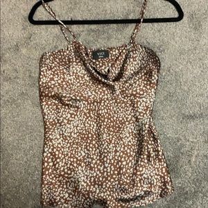 Patterned silk tank top by Vici